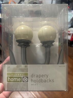 Global Home Cream Drapery Holdbacks - Set of 2